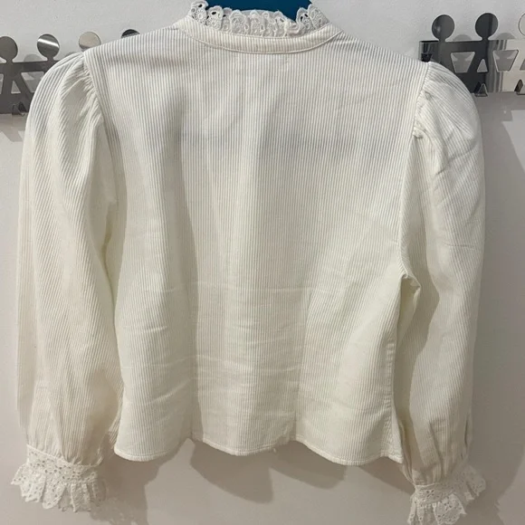 DÔEN Vermont ribbed broderie anglaise cotton shirt - Picture 11 of 16